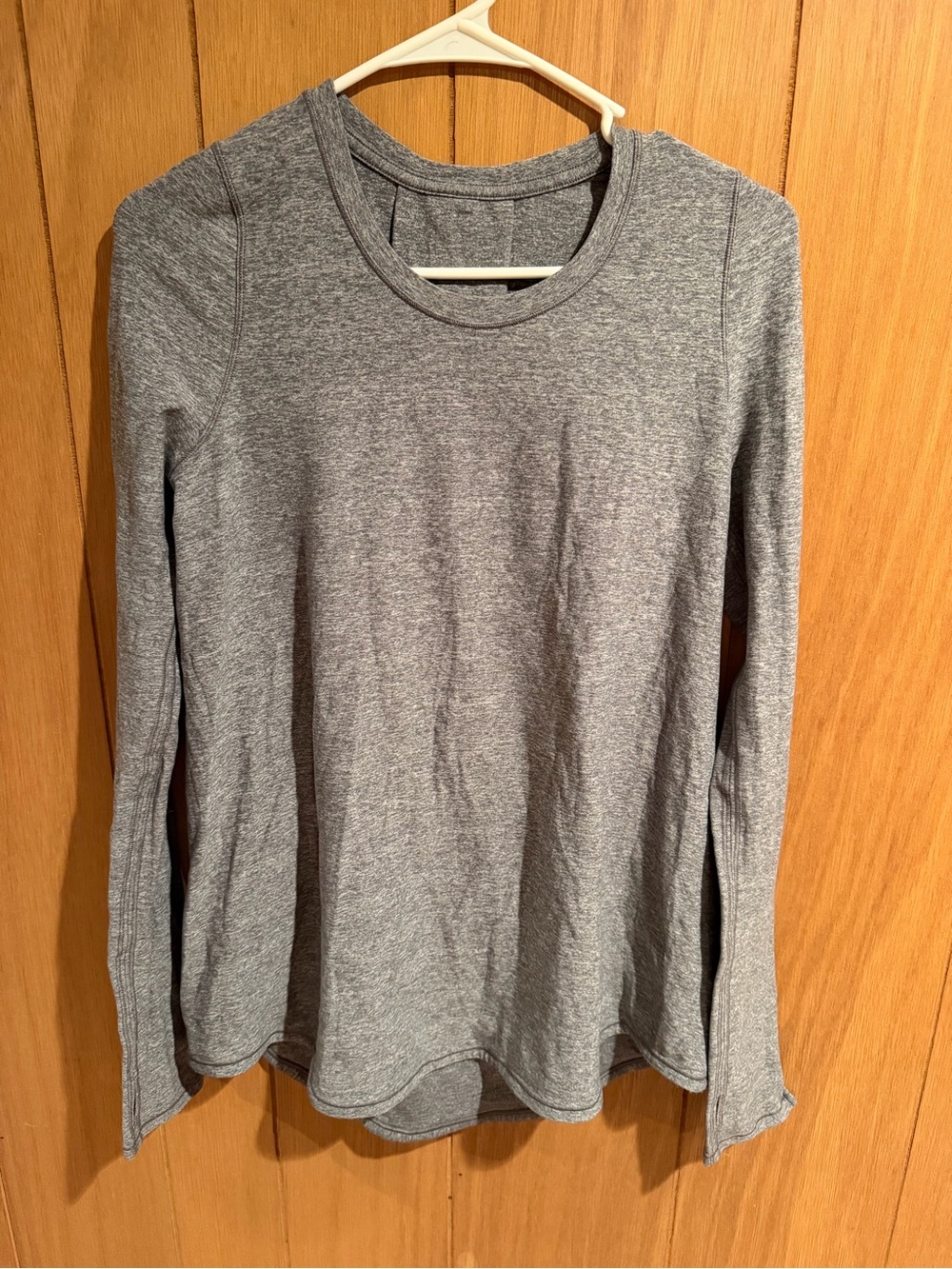 lululemon athletica Heather Gray Long-Sleeve Crew Top